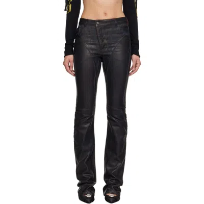 Ottolinger Brown Glazed Curve Jeans In Black