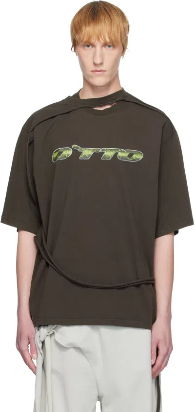 Ottolinger Brwon Oversized Flap T-shirt