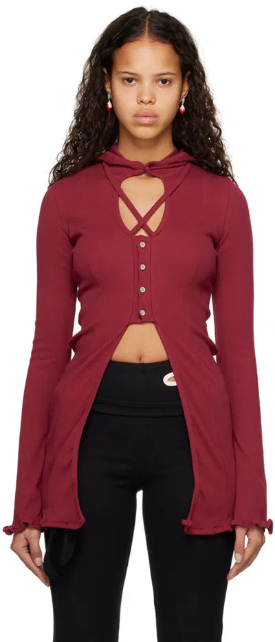 Ottolinger Burgundy Lounge Rib Cardigan