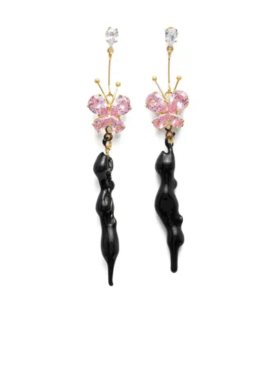 Ottolinger Butterfly-motif Earrings In Pink