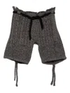 Ottolinger Cable-knit Drawstring Shorts In Gray