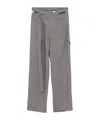 Ottolinger Wool Blend Wrap Trousers In Gray