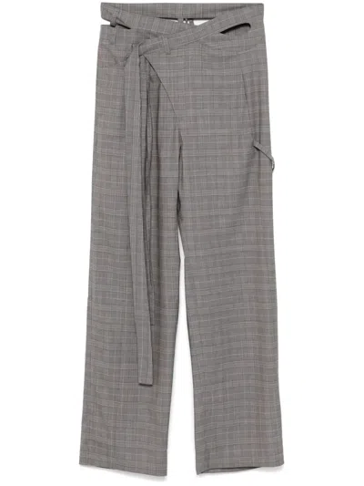 Ottolinger Checked Trousers In Grey