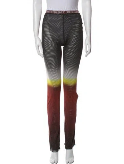 Pre-owned Ottolinger Colorblock Pattern Raw-edge Trim Lounge Set In Gray