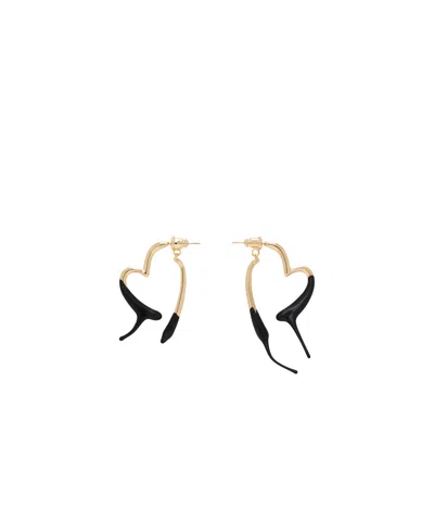 Ottolinger Contrast Color Earrings In Black