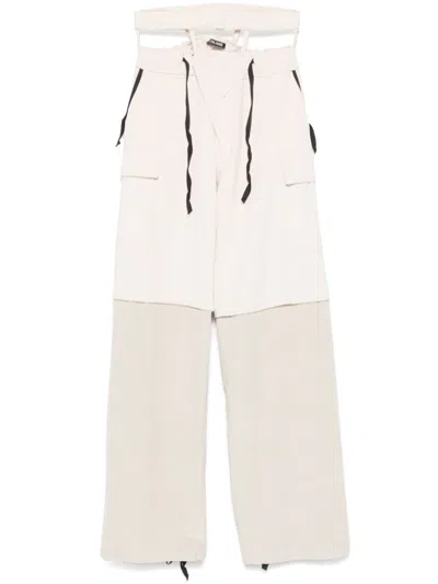 Ottolinger Corduroy Cargo Pants In Neutrals