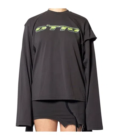 Ottolinger Crew Neck Long Sleeve T-shirt In Braun