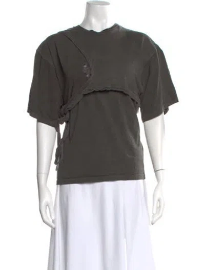 Pre-owned Ottolinger Crew Neck Short Sleeve Sweatshirt In Gray