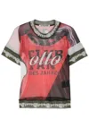 OTTOLINGER CROP TOP SOCCER-PRINT MESH WOMAN MULTICOLOR IN POLYESTER