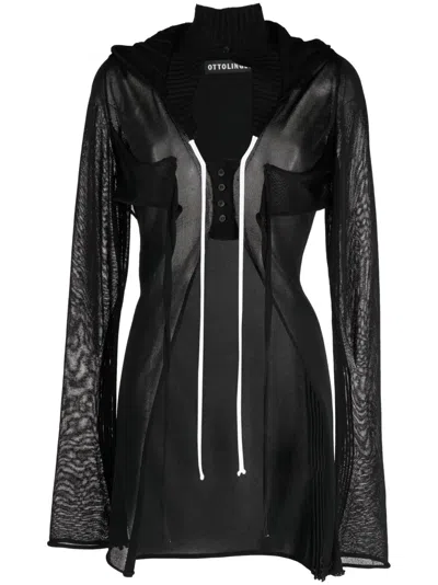 OTTOLINGER 镂空针织连帽开衫