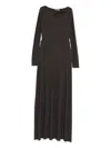 Ottolinger Cut-out Long-sleeve Maxi Dress In Brown