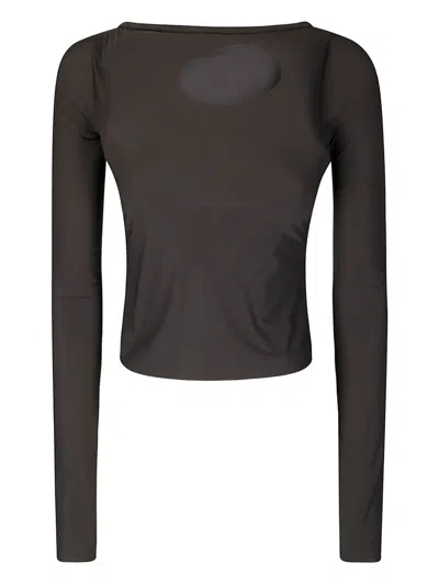 Ottolinger Cut-out Long-sleeved Top In Brown