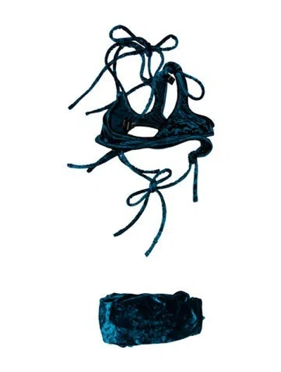 Pre-owned Ottolinger Cutout Accent Pant Set In Blue