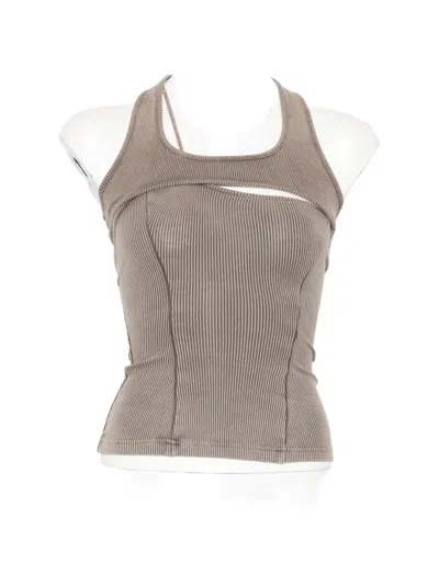 Ottolinger Cut-out Ribbed Top In Brown