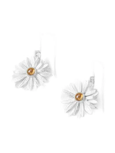 Ottolinger Daisy Drop Earrings In Metallic