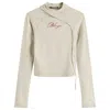 Ottolinger Deconstructed Fitted Long-sleeve T-shirt In Beige