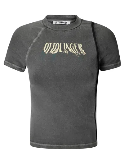 Ottolinger Deconstructed Fitted T-shirt In Grey