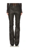 Ottolinger Deconstructed Flared Pants In Brown