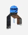 Ottolinger Deconstructed Hoodie Scarf Blue / Grey
