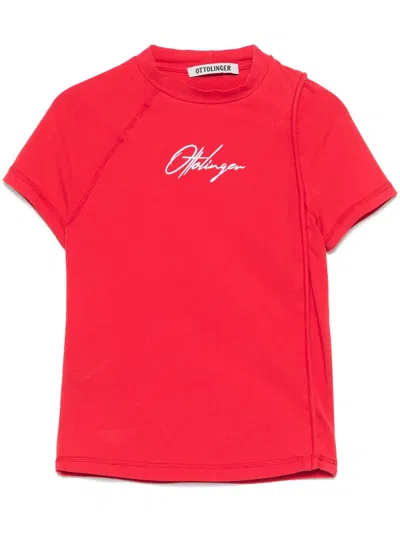 Ottolinger Deconstructed T-shirt In Red