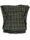 Ottolinger Deconstructed Tweed Corset In 绿色