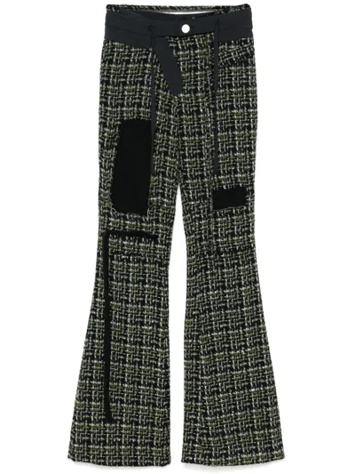 Ottolinger Deconstructed Tweed Trousers In Black