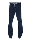 Ottolinger Women's Denim Raw Edge Draped Design Pants In Blue