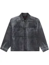 Ottolinger Printed Denim Jacket In Black