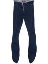 Ottolinger Women's Denim Raw Edge Draped Design Pants