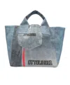 Ottolinger Denim Tote Bag In Gray