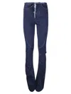 Ottolinger Denim Trousers With Fringed Profile In Blue