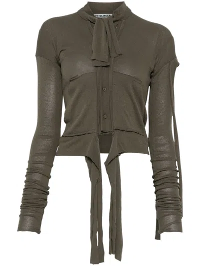 Ottolinger Destructured Cardigan In Green