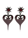 Ottolinger Dipped Heart Earrings In Silver