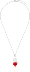 Ottolinger Dipped Pearl Chain Necklace In Silver