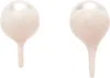 Ottolinger Dipped Pearl Stud Earrings In Neutral