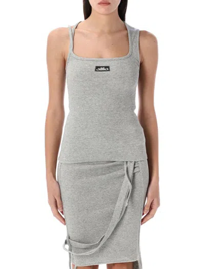 Ottolinger Dirndl Rib Tank Top Tank Top In Silver Melange