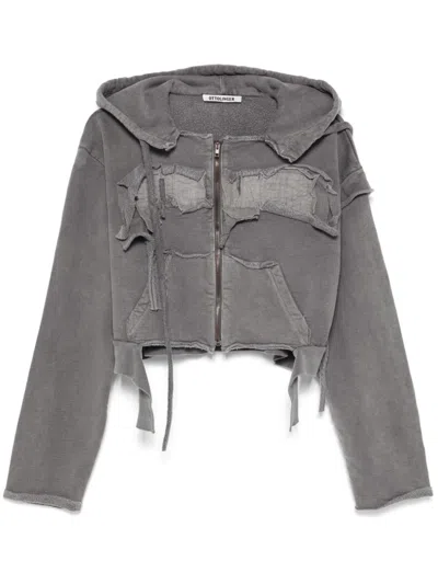 Ottolinger Distressed Hoodie In Grey