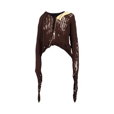 Pre-owned Ottolinger Distressed Knit Sweater 'brown' | Women's Size M