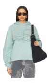 Ottolinger Blue Distressed Multiline Hoodie In Blue