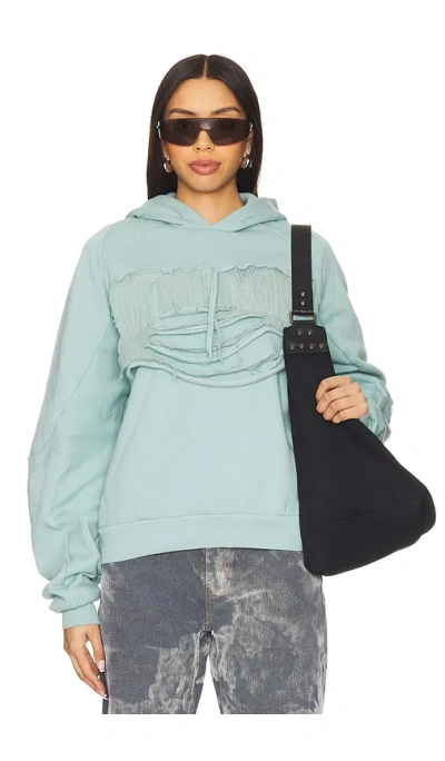 Ottolinger Blue Distressed Multiline Hoodie