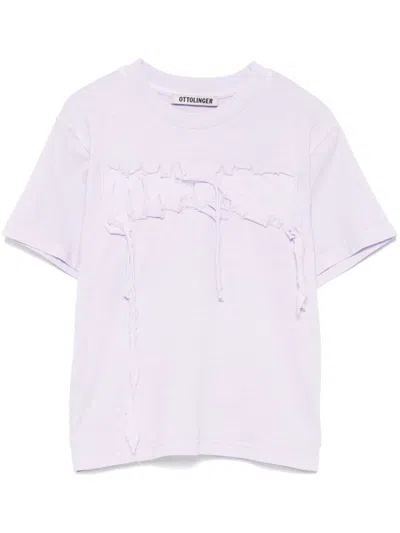 Ottolinger Distressed Otto T-shirt In 紫色