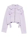 Ottolinger Distressed Zip-up Hoodie In Purple