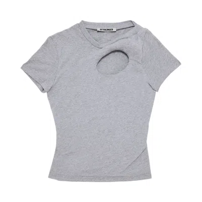 Pre-owned Ottolinger Donut Exo T-shirt 'grey Melange' | Green | Women's Size Xs