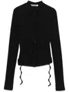 Ottolinger Double-fastening Ribbed Cardigan In Black