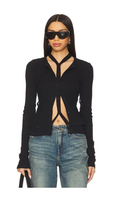 OTTOLINGER DOUBLE CLOSURE RIB CARDIGAN