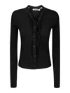 Ottolinger Double-fastening Ribbed Cardigan In Black
