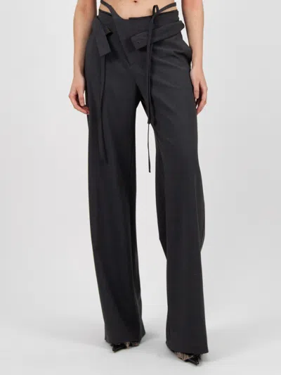 Ottolinger Double Fold Suit Trousers Anthracite In Black