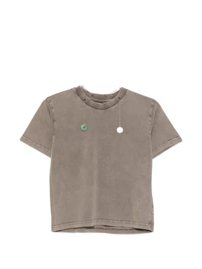 Ottolinger Double Luck Chain T-shirt In Gray