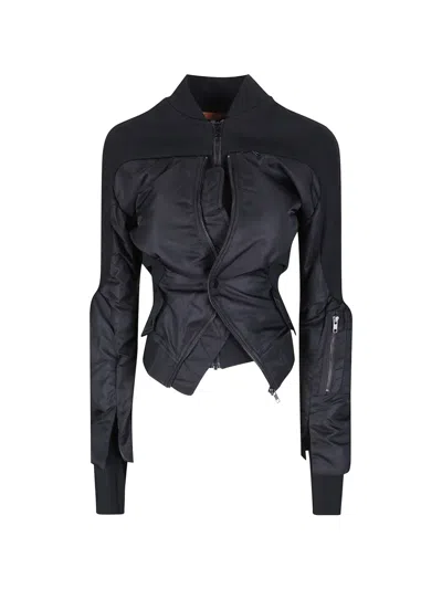 Ottolinger Double-closure Silhouette Bomber Jacket In Blue
