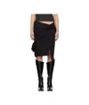 Ottolinger Drape Pencil Miniskirt In Black